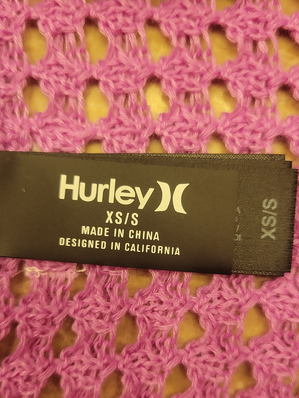 Hurley Crochet Tank Cover-up/Mini Dress in Vibrant Orchid Pink, S - Picture 16 of 16